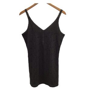 Easel Womens Jacquard Tank Top Size 1X Lightweight Great For Layering Textured